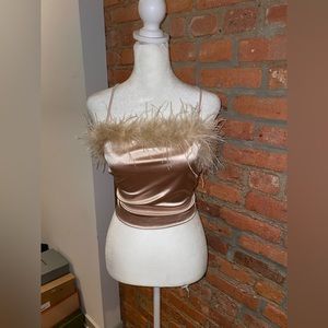 Backless fur crop